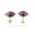 Amethyst Hexagonal Pyramid Beads Gilding Stud Earrings